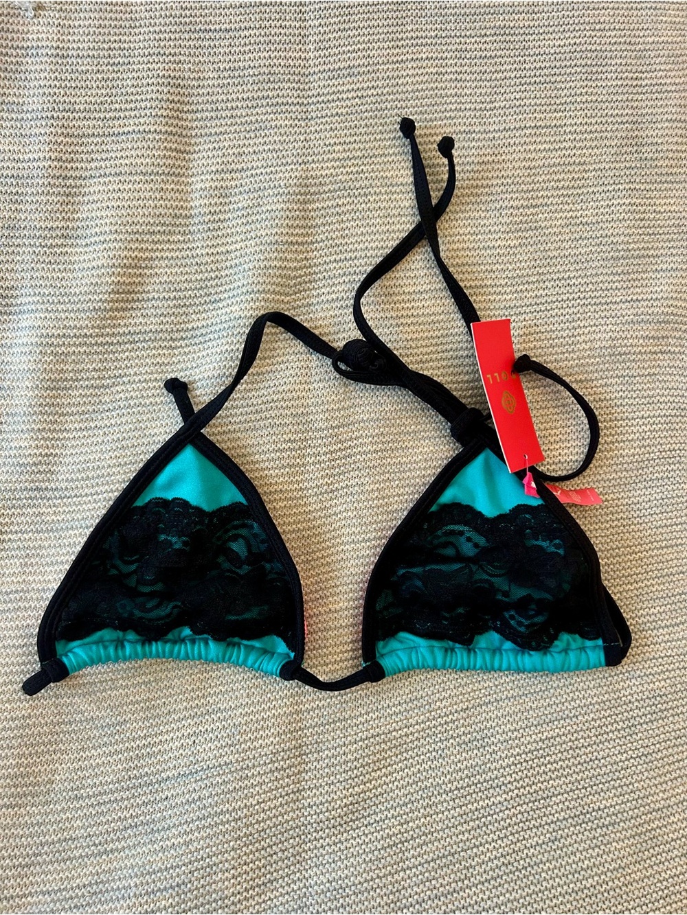 💙🩵NWT🩵💙 Doll Swimwear Lace Blue Triangle Top